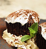 Chocolate Guinness Cupcake with Frosting and Cocoa Powder