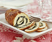 Partially Sliced Stuffed Rolled RoastedBreast