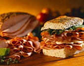 Turkey Sandwich on Focaccia Bread