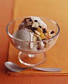 Ice Cream with Dried Fruit and Nuts