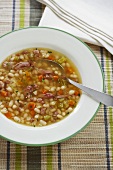 A Bowl of Ham and White Bean Soup