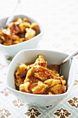 Two Bowls of Caramel Bread Pudding