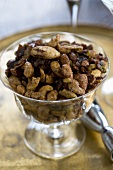Glass Bowl of Mixed Nuts