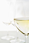 Glass of White Wine; Close UP