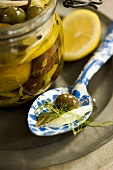 Lemon Fennel Olive on a Spoon