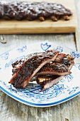 Stack of Pork Ribs on a Plate