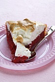 Slice of Raspberry Meringue Pie