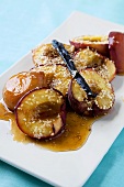 Roast Peaches with Sesame Seeds and Vanilla Bean