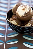 Scoops of Chocolate and Vanilla Ice Cream