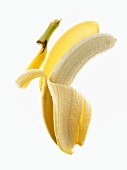 Banane, halb geschält