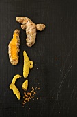 Turmeric Root; Whole and Peeled