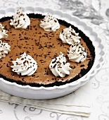 Whole Mocha Mousee Pie with Whipped Cream