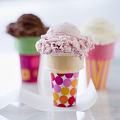 Three Assorted Ice Cream Cones