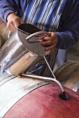 Topping off Wine Barrel After Refilling