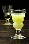 Glass of Absinthe with Water and Sugar 