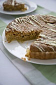 Hazelnut Tart with White Chocolate Drizzles