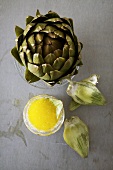 Artichoke with Melted Butter Dip