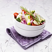 Cucumber Tomato Salad with Red Onion