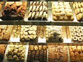 Assortment of Cookies in Bakery Display 