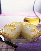Lemon Meringue Pie with Slice Removed