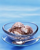 Bowl of Vanilla Fudge Ice Cream; Spoon