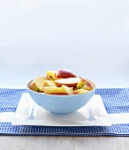 Jonagold Apple Slices in a Bowl