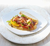 Bacon Lettuce and Tomato Sandwich on Artisan Bread