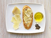 Spanish Cheese, Olive Oil and a Slice of Crusty Bread