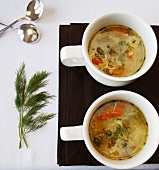 Two Cups of Chicken Soup; From Above