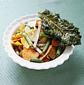 Vegetable Chips; Carrots, Green Beans, Kale, Potato and Turnips