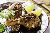 Almond Crusted Chicken Drumsticks with Lime and Cilantro