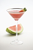 Watermelon Martini with Watermelon Garnish