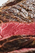 Sliced Grilled Steak; Close Up