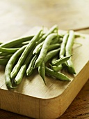 Green Beans on a Cutting Board