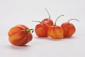 Sweet Chilies on a White Background