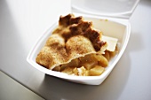 Slice of Apple Pie in Styrofoam To Go Box