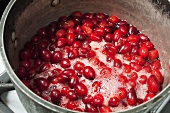 Cooking Cranberries to Make Cranberry Sauce