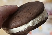 Hand Holding a Classic Whoopie Pie From Lancaster County, PA