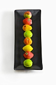 Marzipan Fruit Candies on a Platter