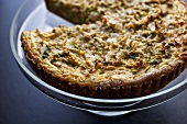 Quiche with a Slice Removed