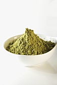 Small Bowl Filled with Green Tea Powder