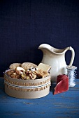 Box of Assorted Cookies; Pitcher and Ribbons