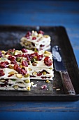 Marzipan, Pistachio and Dried Fruit Squares
