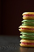 Yellow and Green macaroons; Stacked