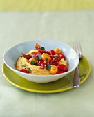 Bowl of Parmesan Polenta with Tomatoes