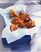 Almond Toffee in an Opened Gift Box