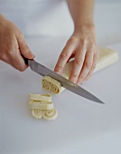 Slicing Rolled Pastry Dough