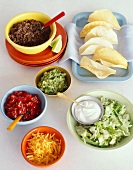 Ingredients for Beef Soft Shelled Tacos