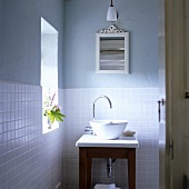 A basin in a bathroom