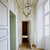 An anteroom in a country house with a built-in cupboard